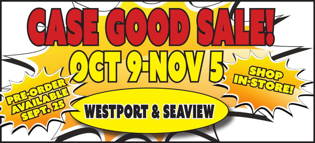 Case goods sale october 9th - november 5th.