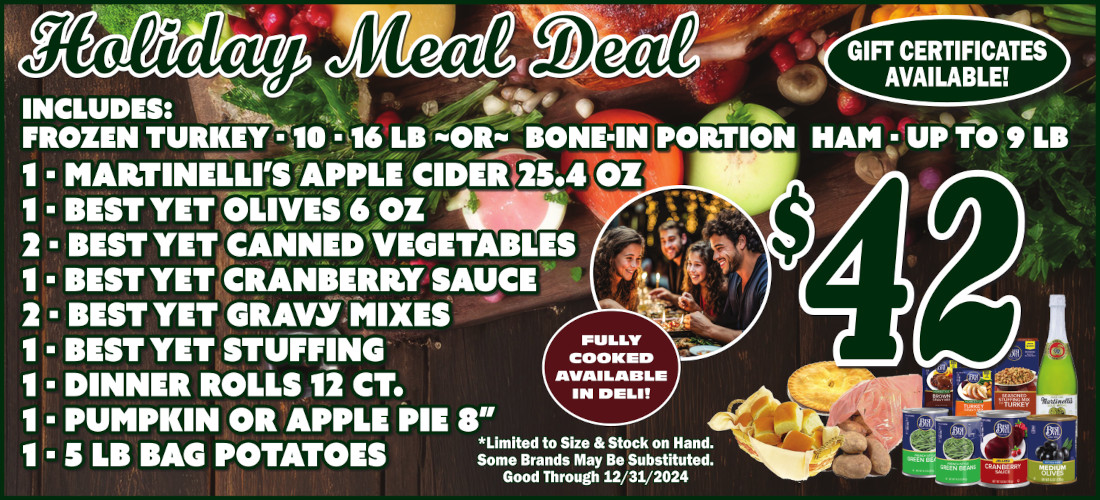 Holiday Meal Deal $42